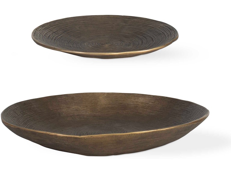 Uttermost Home Accents Stratum Round Brass Bowls Set/2 18255 at Norwood Furniture