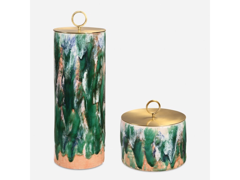 Uttermost Home Accents Sylvie Ceramic Containers Set/2 18228 at Norwood Furniture
