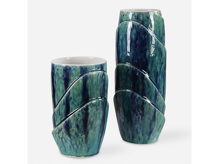 Uttermost Home Accents Tranquil Duo Vases Set/2 18170 at Norwood Furniture