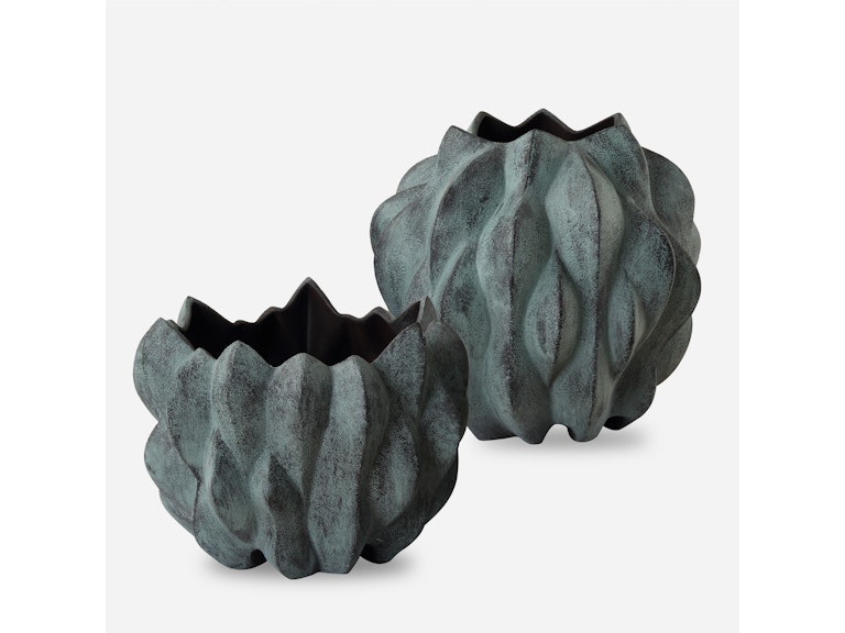 Uttermost Home Accents Verdant Bronze Vases Set/2 18168 at Norwood Furniture