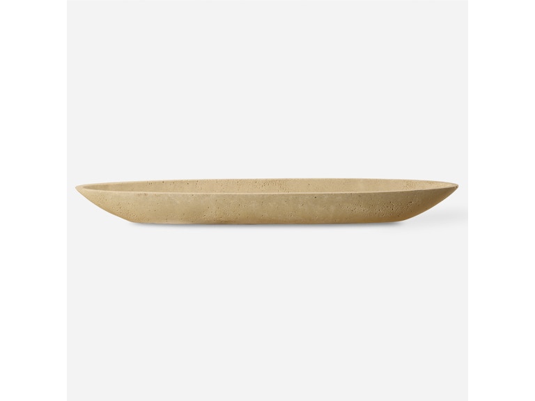 Uttermost Home Accents Vessel Cast Ivory Canoe Bowl 18163 at Norwood Furniture