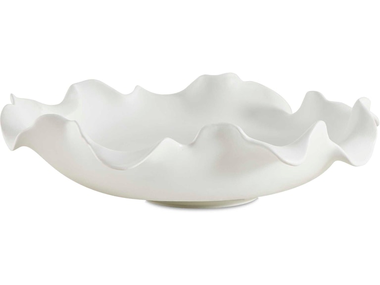 Uttermost Home Accents Wave Crest White Outdoor Bowl 18286 at Norwood Furniture