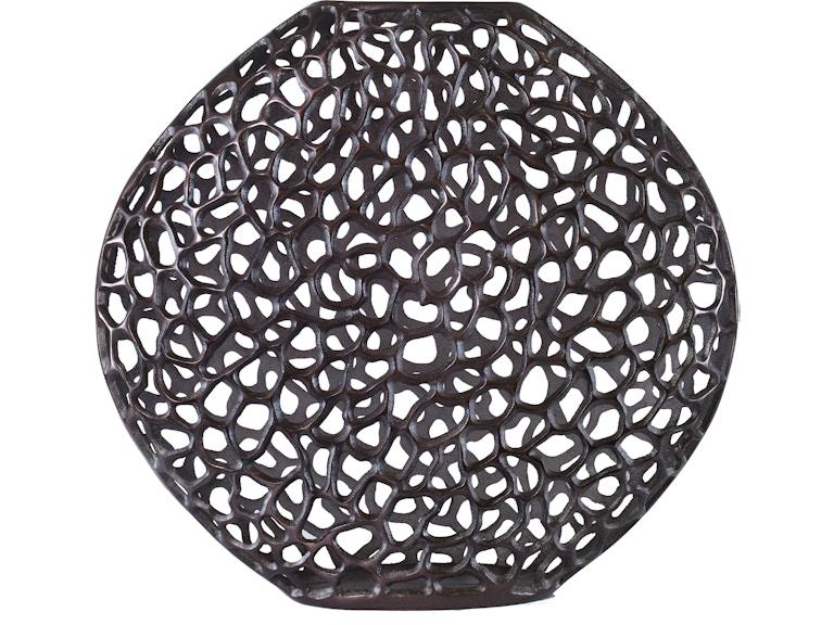 Uttermost Home Accents Web Dark Bronze Vase 18011 at Norwood Furniture