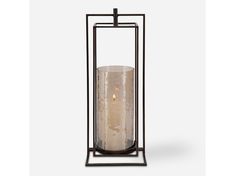 Uttermost Home Accents Wenman Bronze Candleholder 18106 at Norwood Furniture