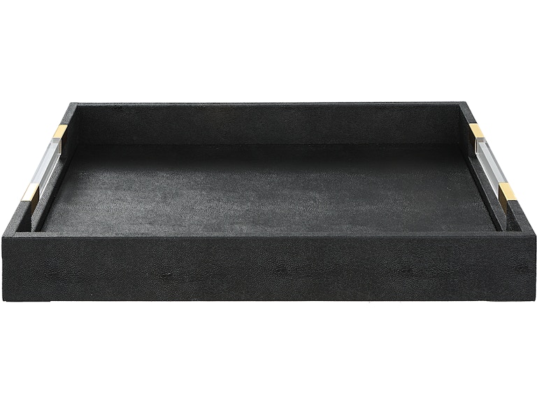 Uttermost Home Accents Wessex Black Shagreen Tray 18059 at Norwood Furniture