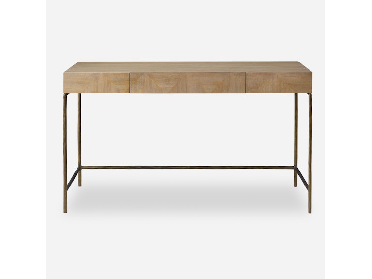 Uttermost Home Office Aristotle Natural Wood Modern Desk 24424 at Norwood Furniture