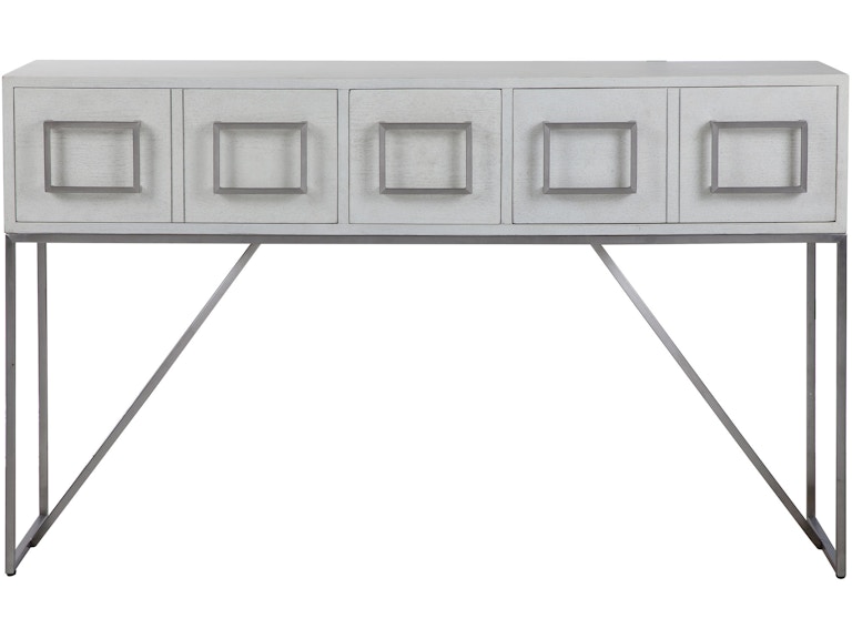 Uttermost Living Room Abaya White Console Table 24954 at Norwood Furniture