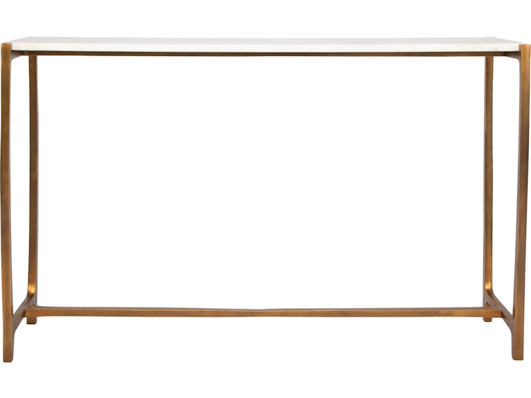 Uttermost Living Room Affinity White Marble Console Table 22964 at Norwood Furniture