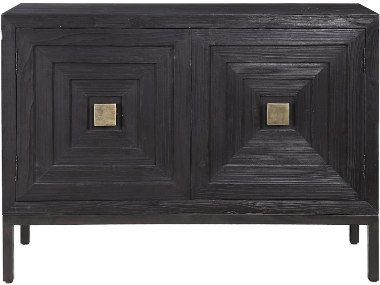 Uttermost Living Room Aiken Dark Walnut 2 Door Cabinet 24916 at Norwood Furniture