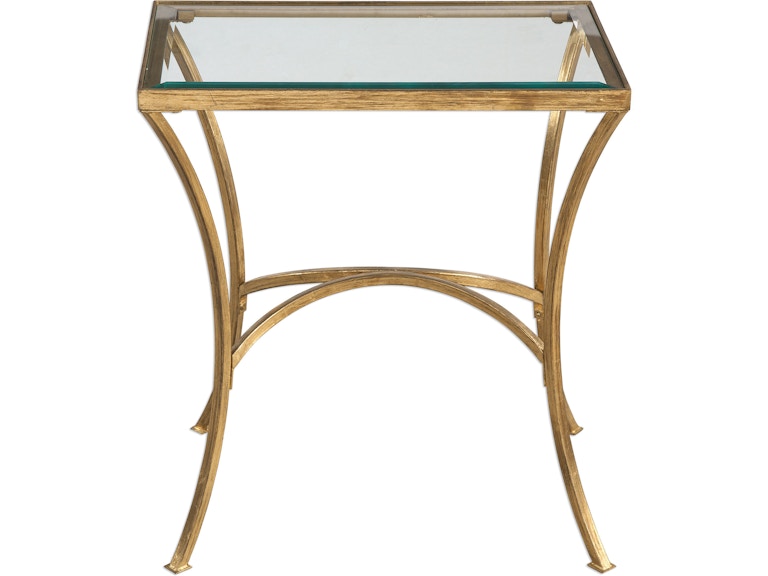Uttermost Living Room Alayna Gold End Table 24641 at Norwood Furniture