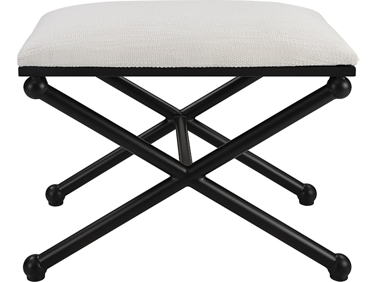 Uttermost Living Room Andrews White Small Bench 23691 At Norwood Furniture