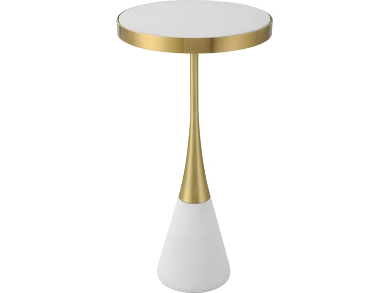Uttermost Living Room Apex White Concrete Accent Table 25281 at Norwood Furniture