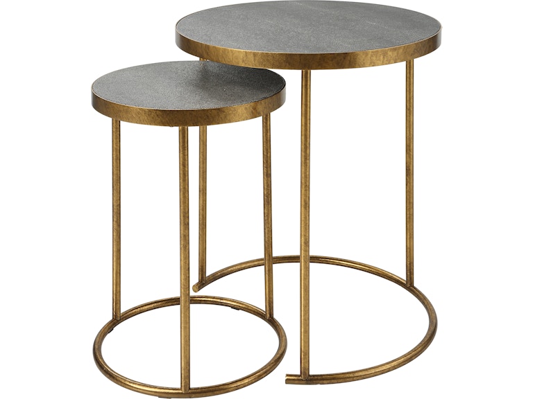 Uttermost Living Room Aragon Brass Nesting Tables Set/2 25284 at Norwood Furniture