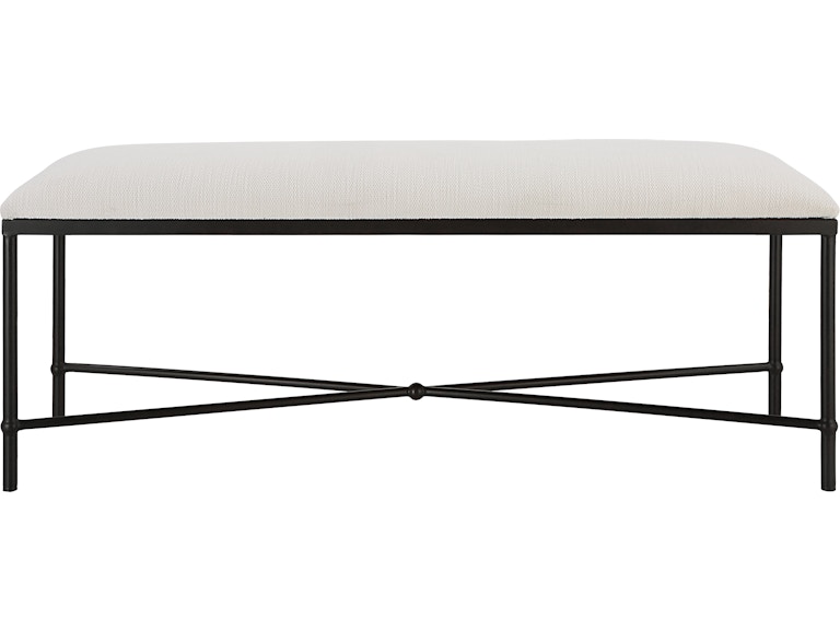 Uttermost Living Room Avenham Black Framed Bench 23688 at Norwood Furniture