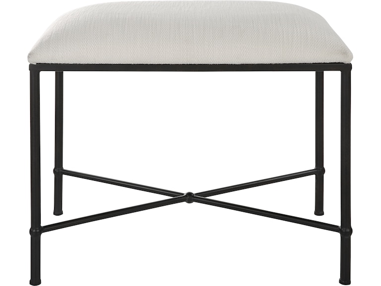 Uttermost Living Room Avenham Small Black Framed Bench 23680 at Norwood Furniture