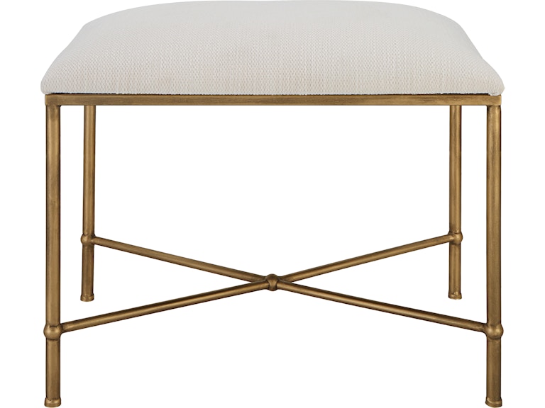 Uttermost Living Room Avenham Small Gold Framed Bench 23689 at Norwood Furniture