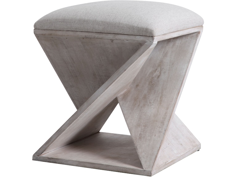 Uttermost Living Room Benue Gray Ottoman 23559 at Norwood Furniture