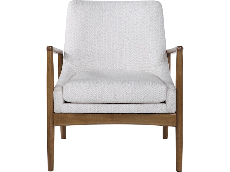 Uttermost Living Room Bev White Accent Chair 23519 at Norwood Furniture