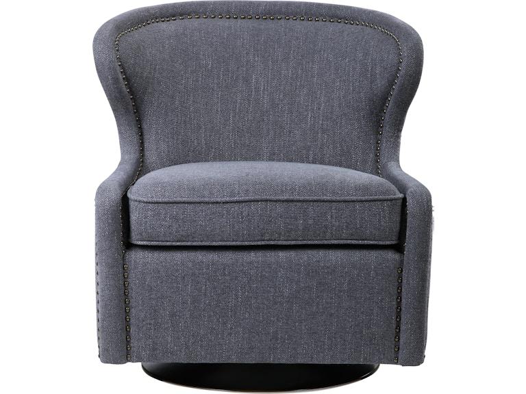 Uttermost Living Room Biscay Swivel Chair 23560 at Norwood Furniture