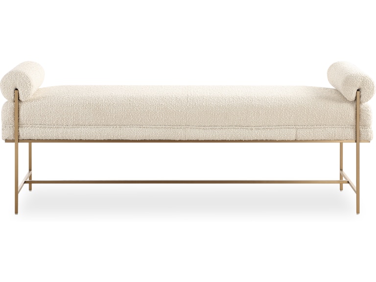Uttermost Living Room Bolster Pearl White Bench 23888 at Norwood Furniture