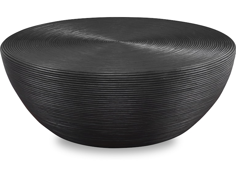 Uttermost Living Room Bongo Black Rattan Coffee Table 22919 at Norwood Furniture