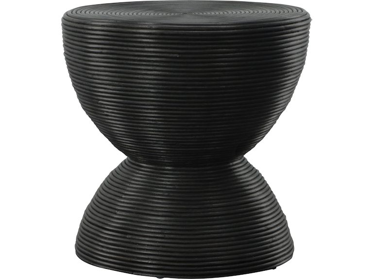 Uttermost Living Room Bongo Black Rattan Side Table 22899 at Norwood Furniture