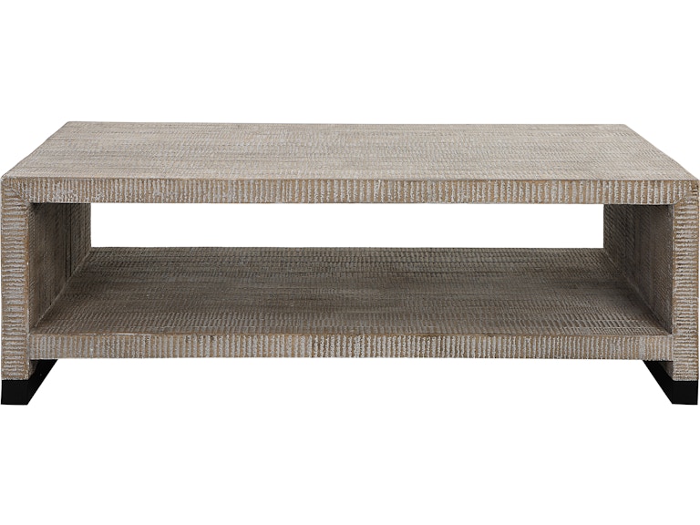 Uttermost Living Room Bosk White Washed Coffee Table 25285 at Norwood Furniture