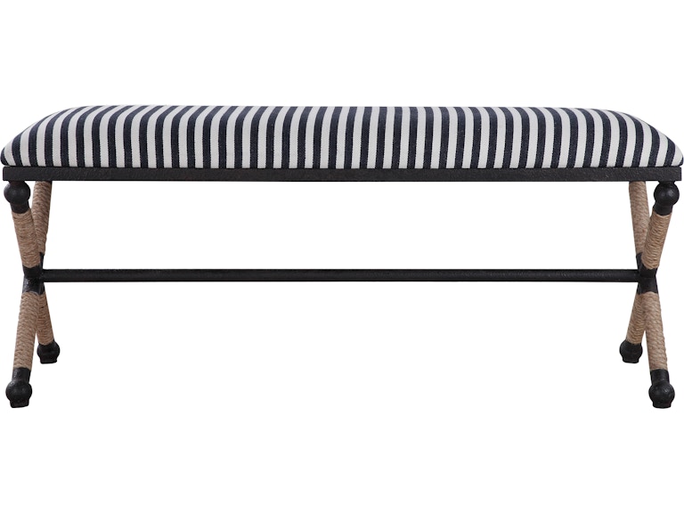 Uttermost Living Room Braddock Striped Bench 23527 At Norwood Furniture