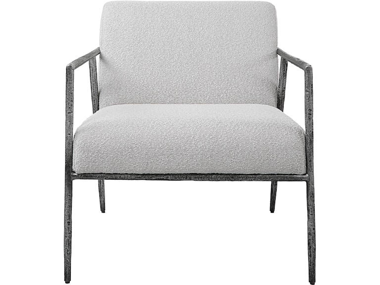 Uttermost Living Room Brisbane Light Gray Accent Chair 23660 at Norwood Furniture