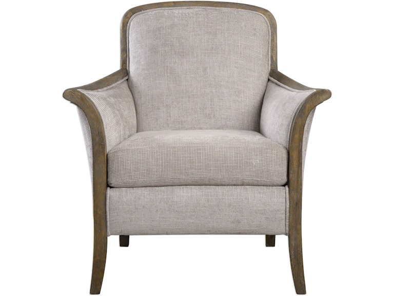 Uttermost Living Room Brittoney Taupe Armchair 23369 at Norwood Furniture