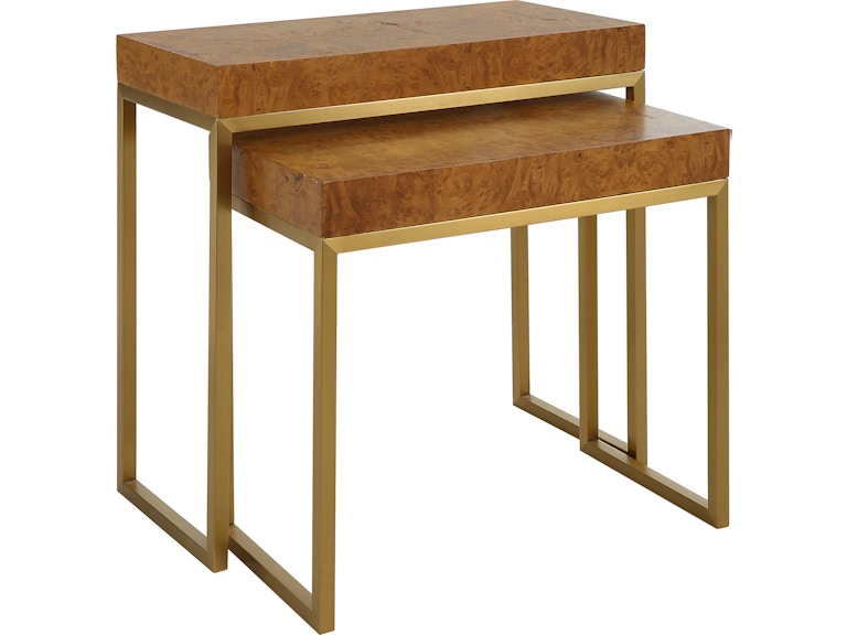 Uttermost Living Room Burl-esque Wooden Nesting Tables Set/2 22986 at Norwood Furniture