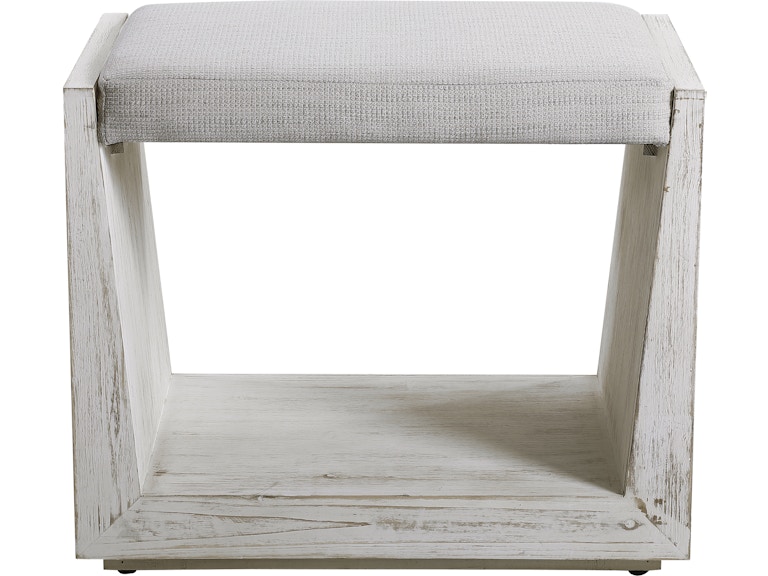 Uttermost Living Room Cabana White Small Bench 23581 At Norwood Furniture