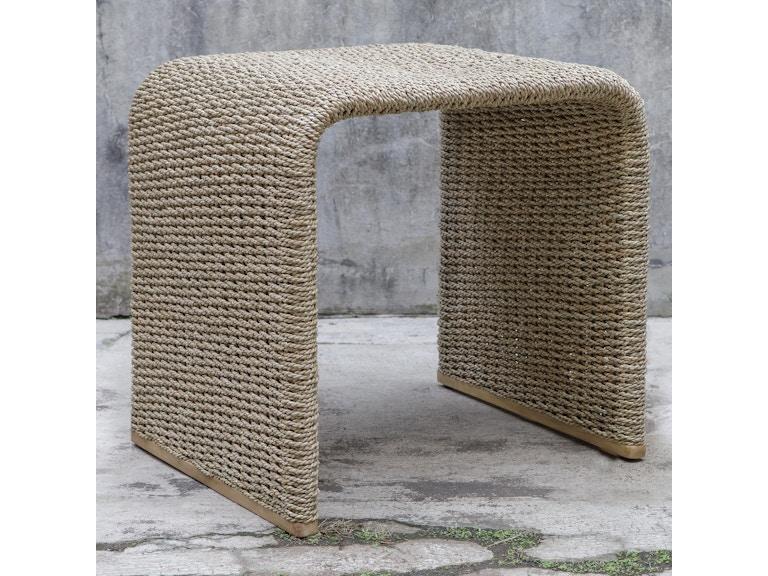 Uttermost Living Room Calabria Woven Seagrass End Table 22878 at Norwood Furniture
