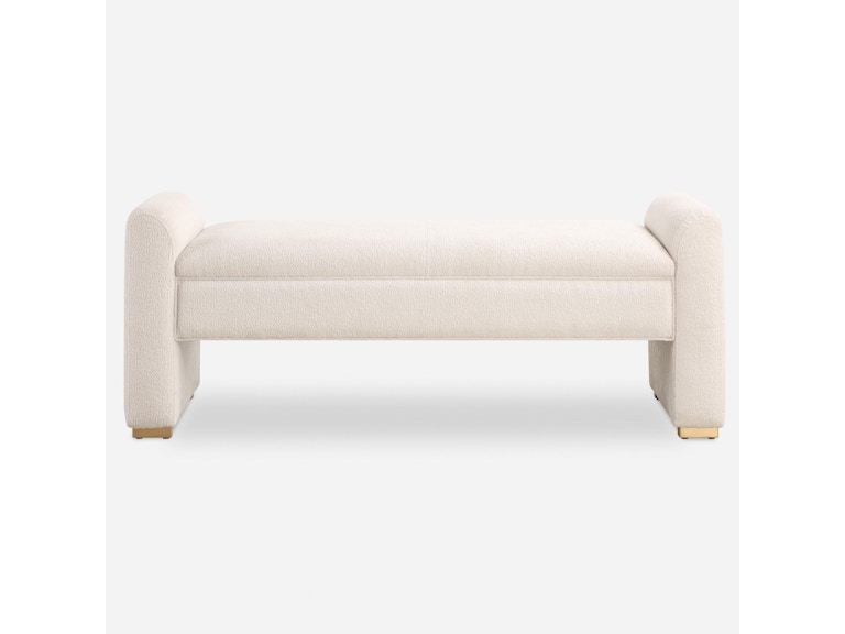 Uttermost Living Room Caliste Ivory Bench 23887 at Norwood Furniture