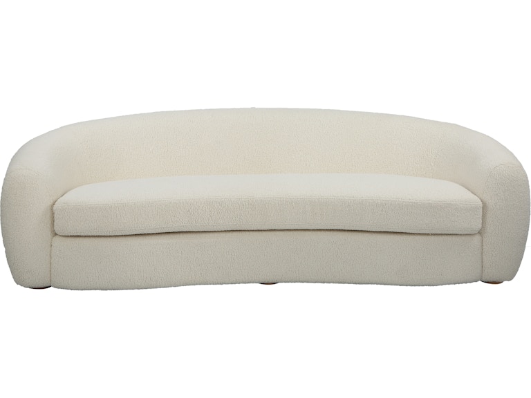 Uttermost Living Room Capra Art Deco White Sofa 23746 at Norwood Furniture