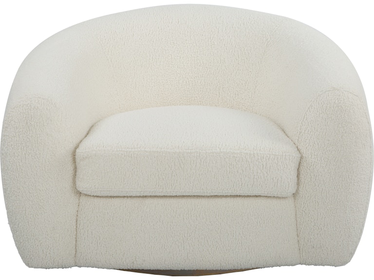 Uttermost Living Room Capra Art Deco White Swivel Chair 23747 At Norwood Furniture