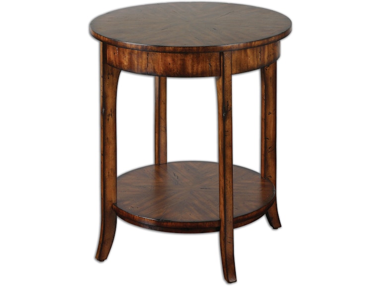 Uttermost Living Room Carmel Round Lamp Table 24228 At Norwood Furniture