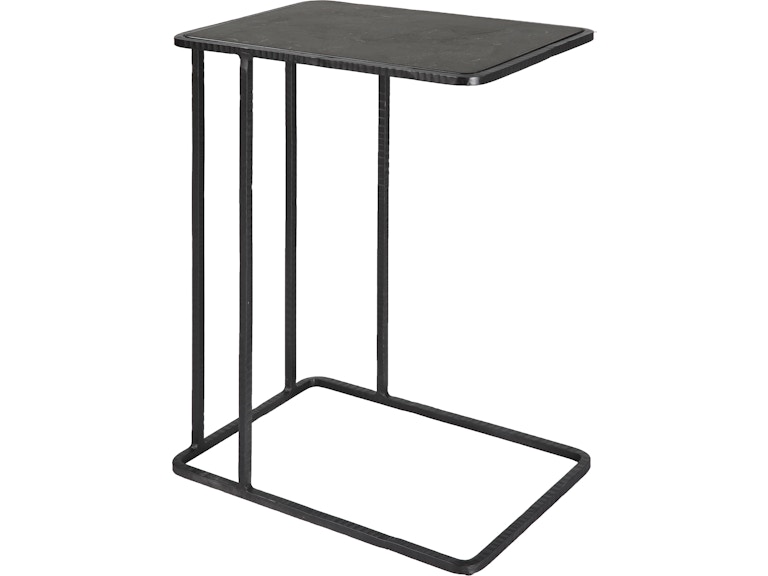 Uttermost Living Room Cavern Stone and Iron Accent Table 22905 at Norwood Furniture