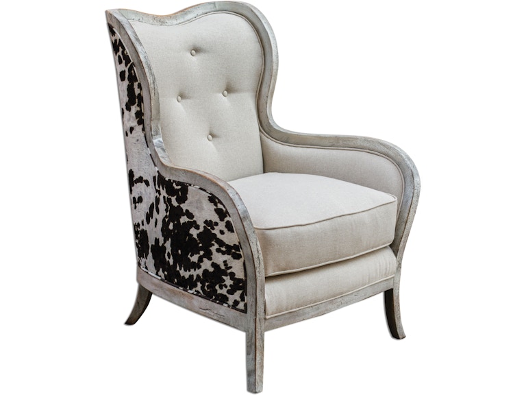 Uttermost Living Room Chalina High Back Armchair 23611 at Norwood Furniture