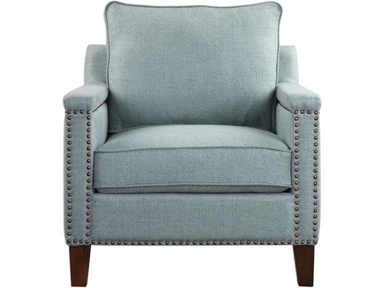 Uttermost Living Room Charlotta Sea Mist Accent Chair 23381 at Norwood Furniture