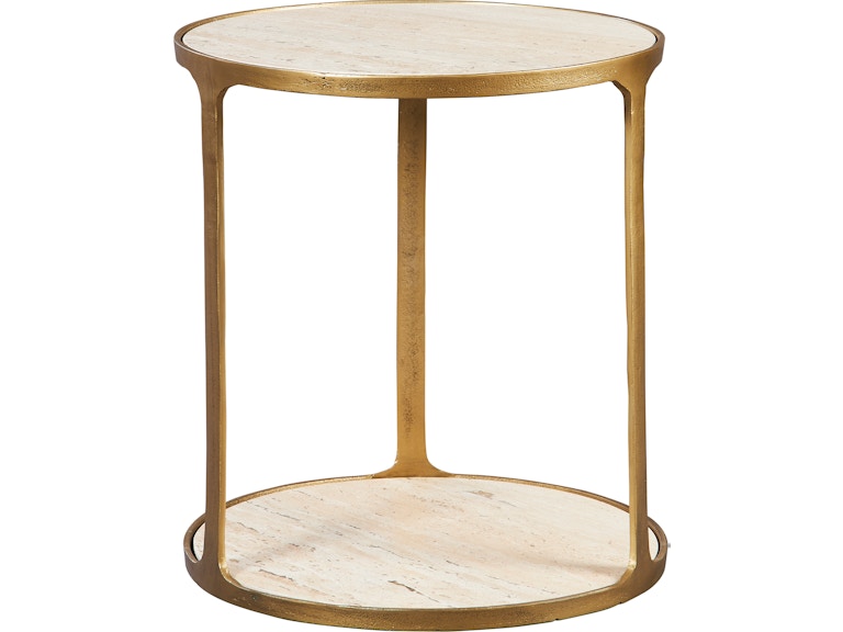 Uttermost Living Room Clench Brass Side Table 22968 at Norwood Furniture