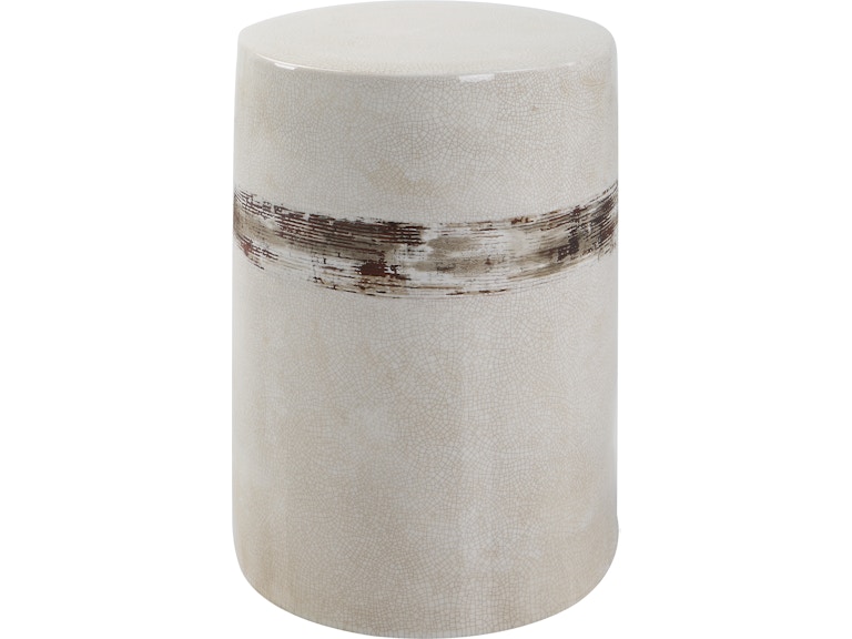 Uttermost Living Room Comanche White Ceramic Garden Stool 25287 at Norwood Furniture