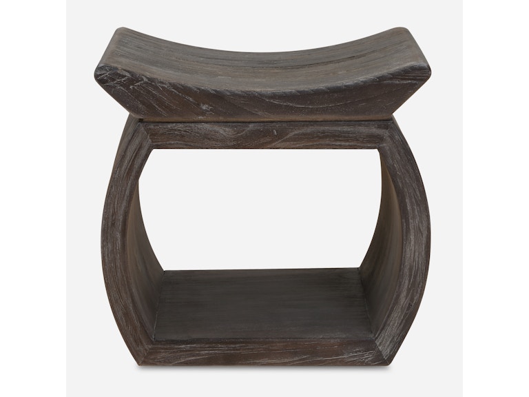 Uttermost Living Room Connor Walnut Accent Stool 24401 at Norwood Furniture