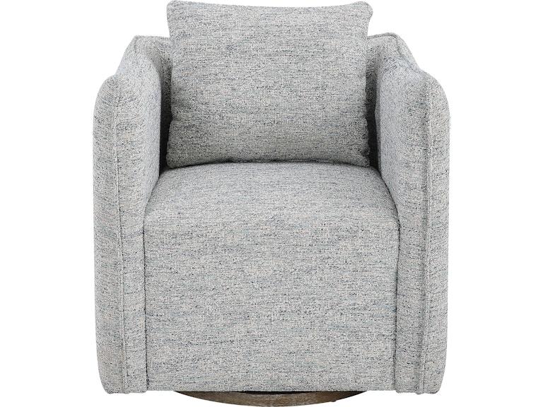 Uttermost Living Room Corben Blue Swivel Chair 23820 at Norwood Furniture