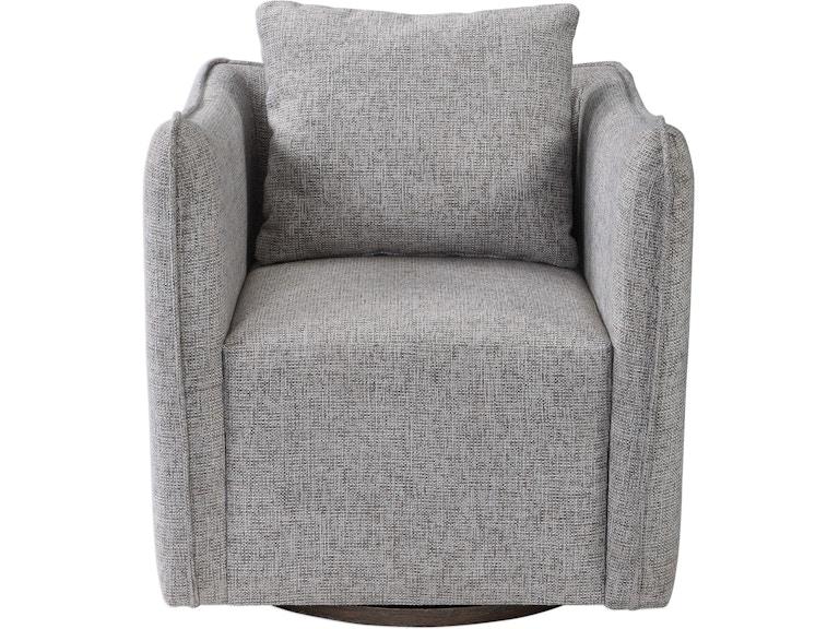 Uttermost Living Room Corben Gray Swivel Chair 23492 at Norwood Furniture