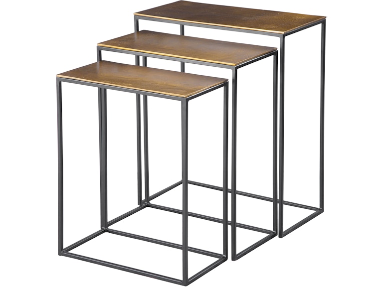 Uttermost Living Room Coreene Gold Nesting Tables Set/3 25050 at Norwood Furniture