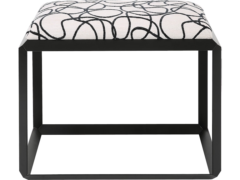 Uttermost Living Room Curls Gray Small Bench 23768 at Norwood Furniture