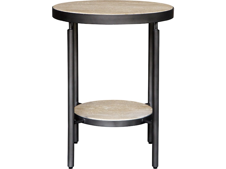 Uttermost Living Room Dauntless Travertine Side Table 24113 at Norwood Furniture