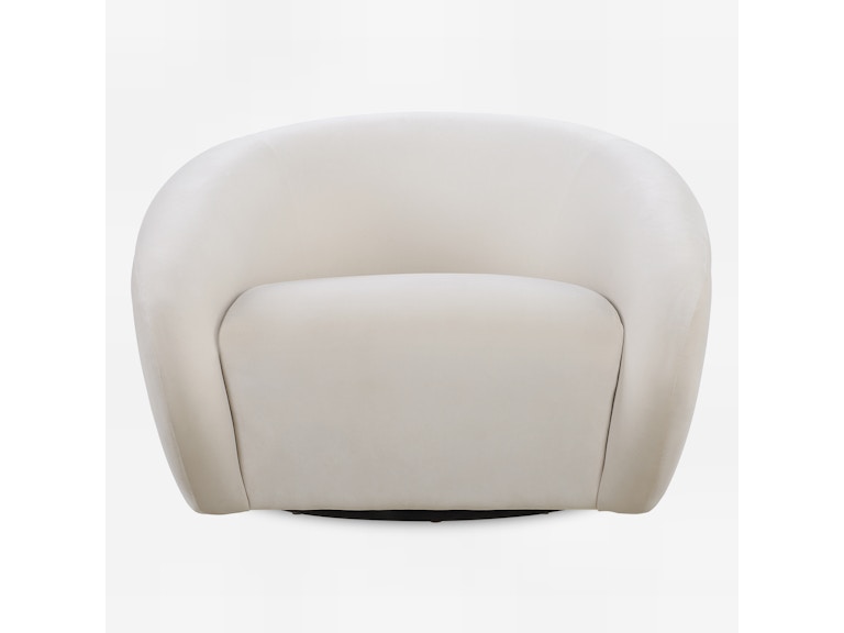 Uttermost Living Room DeSoto Cream Swivel Chair 23890 at Norwood Furniture