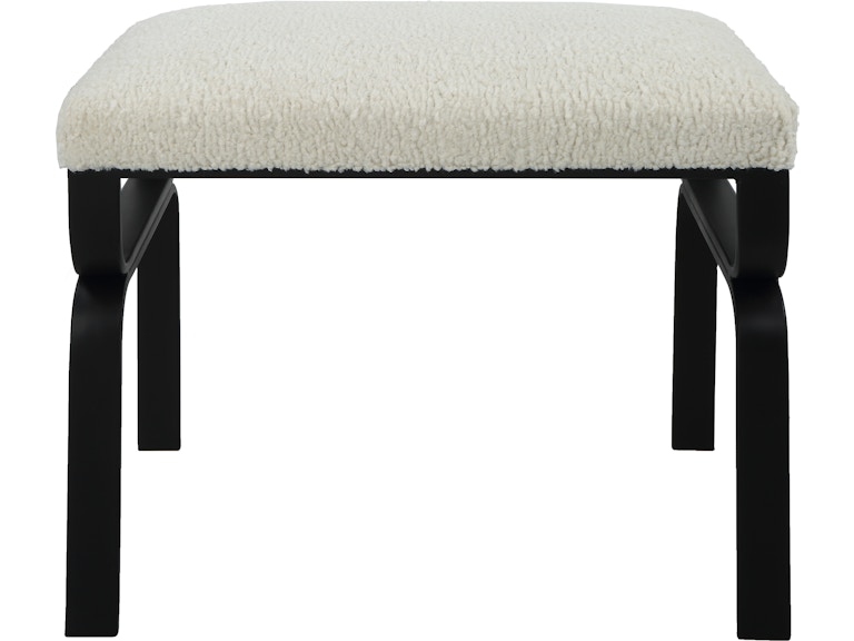 Uttermost Living Room Diverge White Shearling Small Bench 23749 at Norwood Furniture